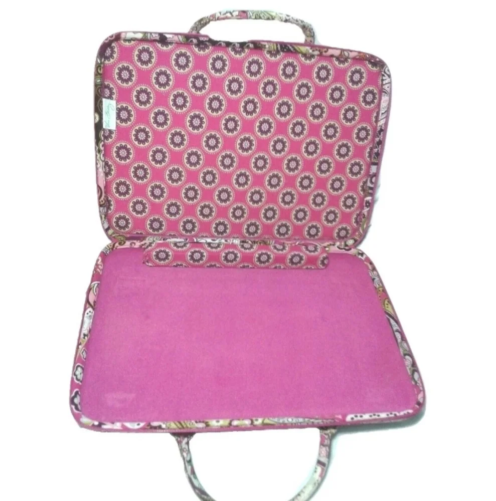 VERA BRADLEY Laptop Portfolio Hard Case In Very Berry Paisley Retired